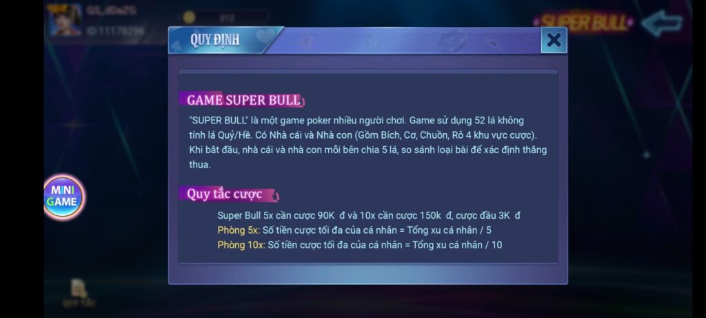Luật chơi game bài Super Bull tại IWIN